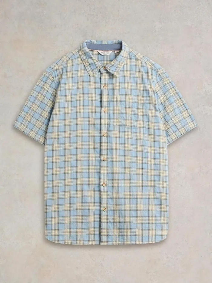 Men SHIRTS White Stuff Madras Check SS Shirt Blue Multi Men SHIRTS White Stuff Madras Check SS Shirt Blue Multi