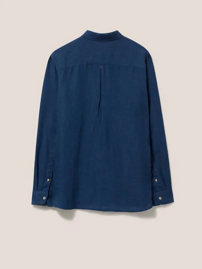 Men SHIRTS White Stuff Pembroke LS Linen Shirt Dark Navy