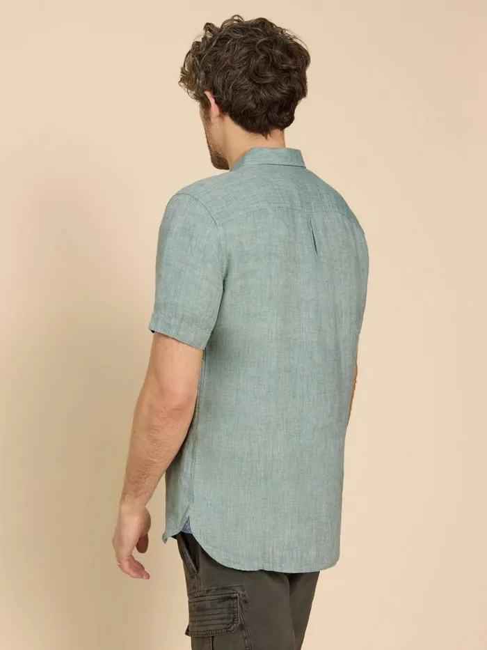 Men SHIRTS White Stuff Pembroke SS Linen Shirt Mint Green Men SHIRTS White Stuff Pembroke SS Linen Shirt Mint Green