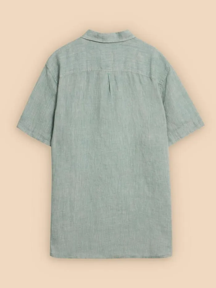 Men SHIRTS White Stuff Pembroke SS Linen Shirt Mint Green Men SHIRTS White Stuff Pembroke SS Linen Shirt Mint Green