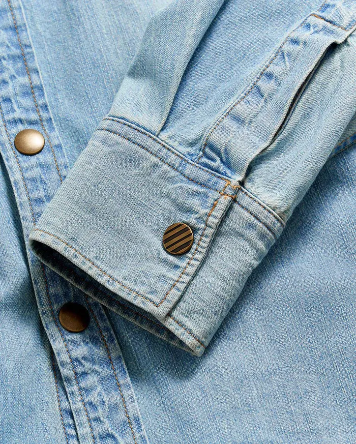 Men Shoals Denim Shirt Denim Wash Billy Reid Shirting