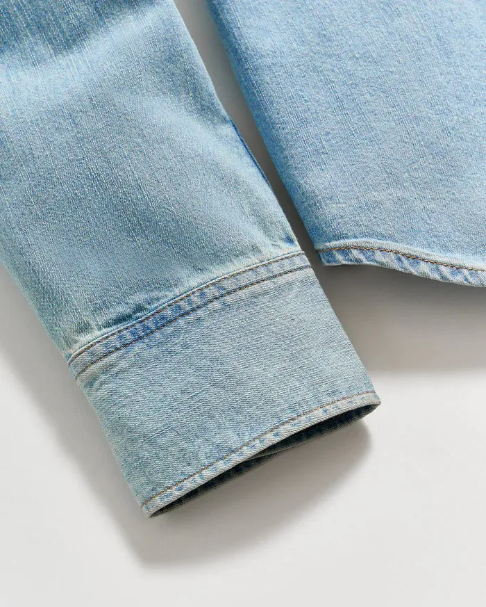 Men Shoals Denim Shirt Denim Wash Billy Reid Shirting