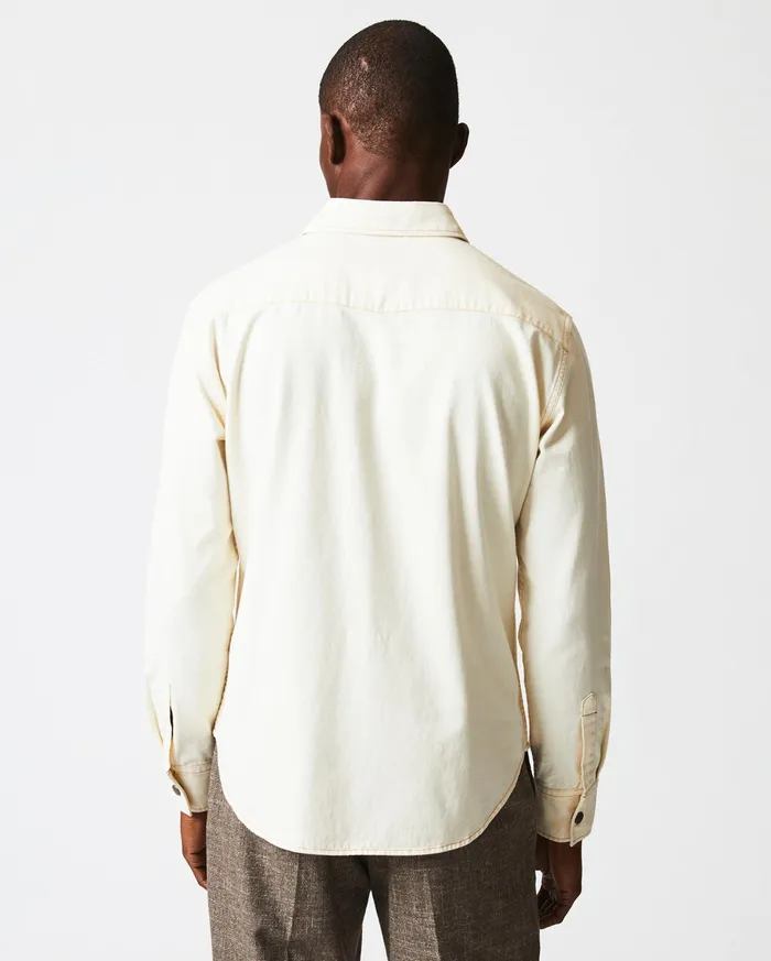 Men Shoals Twill Shirt Natural Billy Reid Shirting