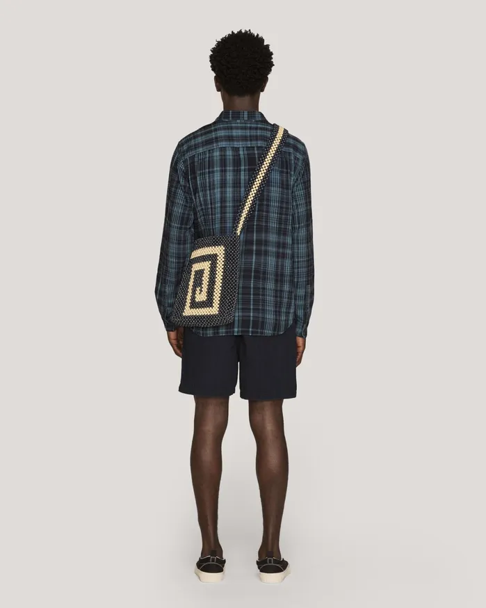 Men Shorty Short Indigo YMC Trousers and Shorts