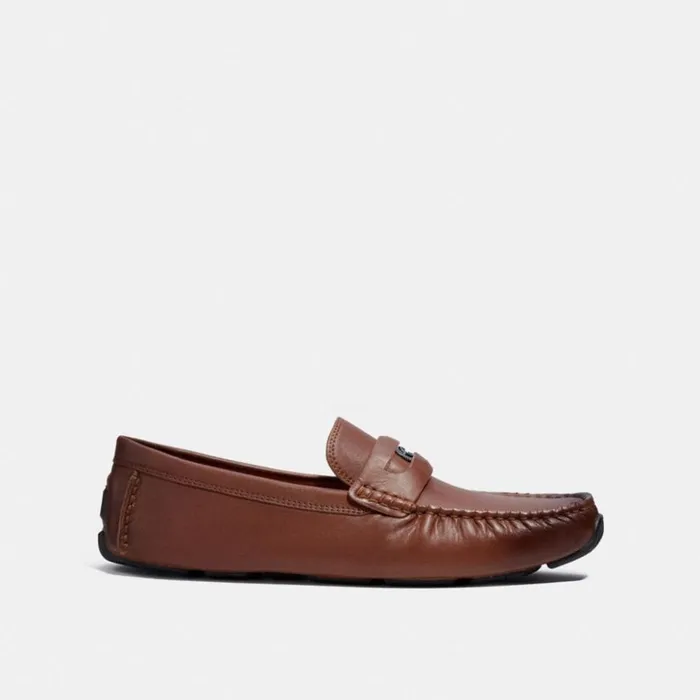 Men Signature Coin Driver Saddle Coach Loafers and Drivers