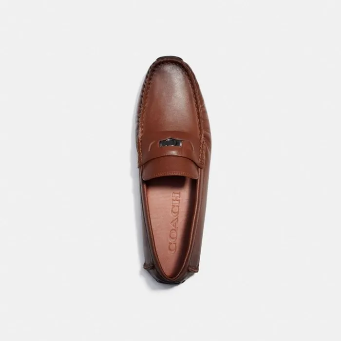 Men Signature Coin Driver Saddle Coach Loafers and Drivers