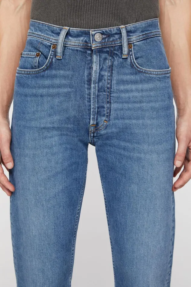 Men Slim Fit Jeans 8211 River Mid Blue Acne Studios Jeans