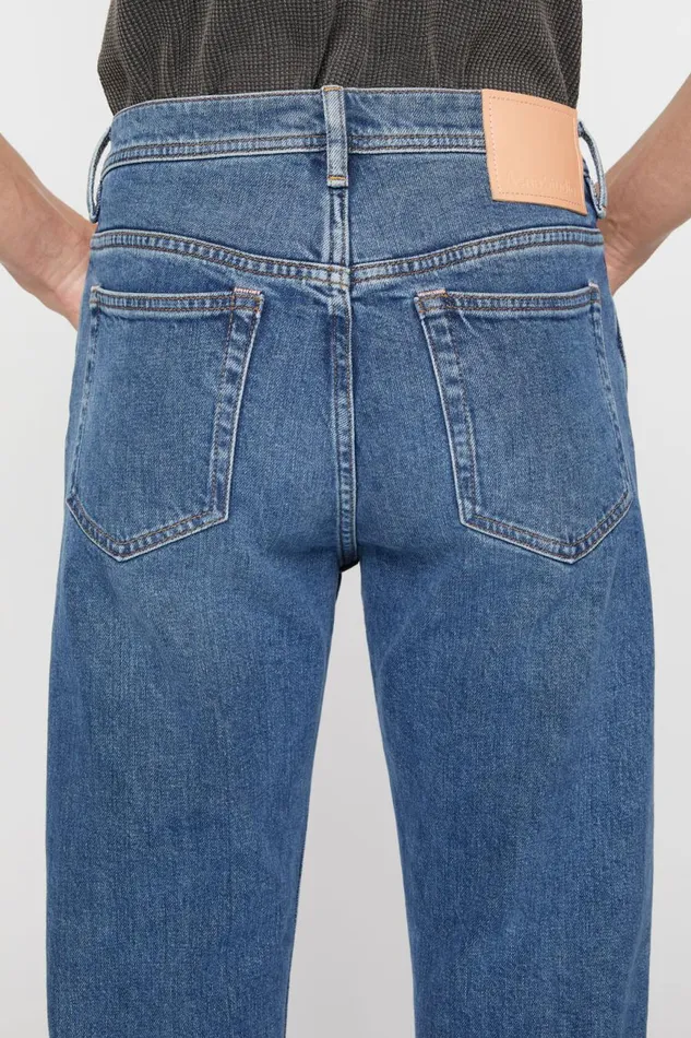 Men Slim Fit Jeans 8211 River Mid Blue Acne Studios Jeans