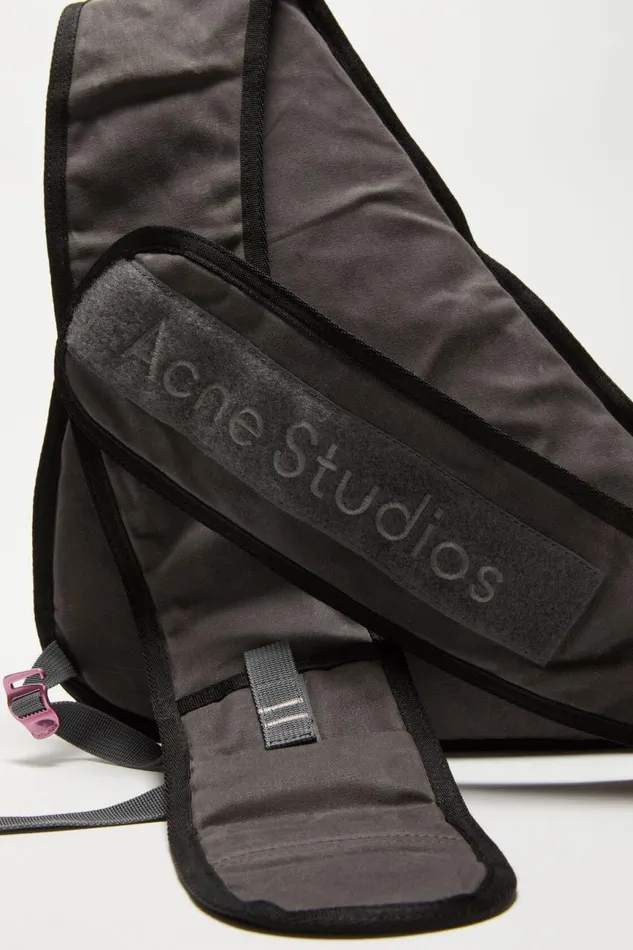 Men Sling Backpack Greyblack Acne Studios Bags