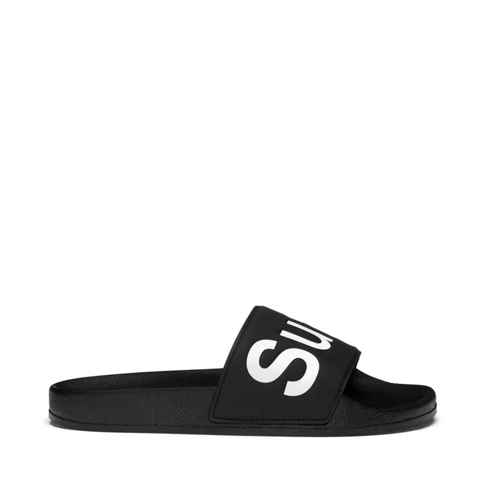 Men Slippers Unisex 1908 SLIDES POLYSOFT SLIDE BLACKWHITE Superga Slippers