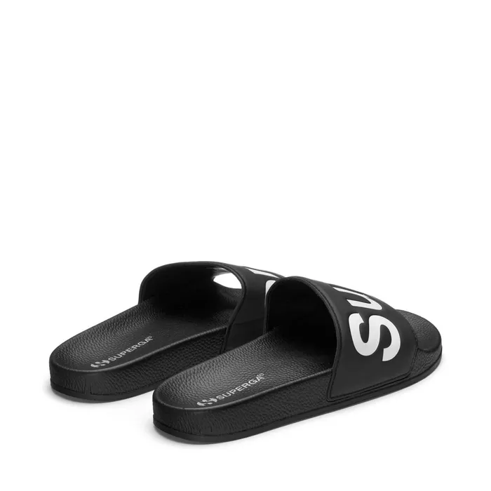 Men Slippers Unisex 1908 SLIDES POLYSOFT SLIDE BLACKWHITE Superga Slippers