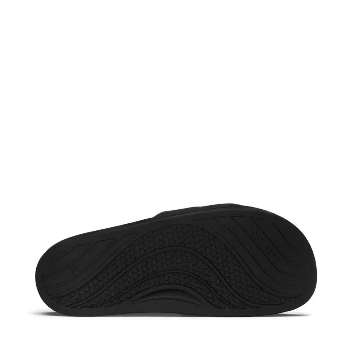 Men Slippers Unisex 1908 SLIDES POLYSOFT SLIDE BLACKWHITE Superga Slippers