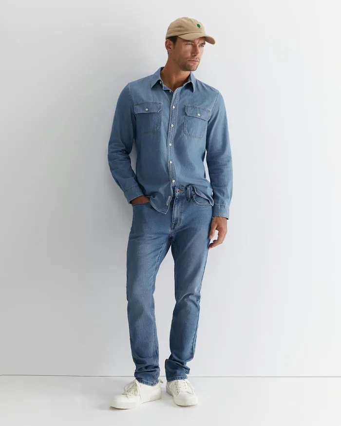 Men Sportscraft Denim and Jeans Jackson Slim Jean Light Blue Wash