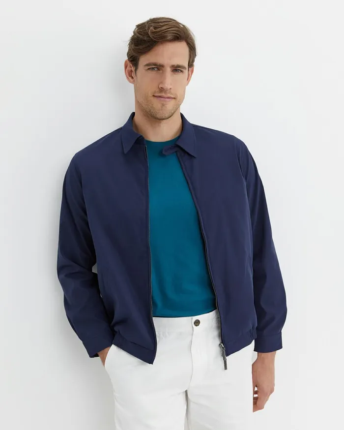 Men Sportscraft Jackets and Blazers Harrington Jacket Navy