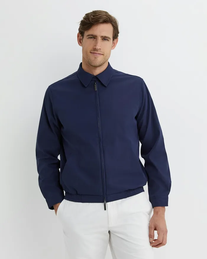 Men Sportscraft Jackets and Blazers Harrington Jacket Navy