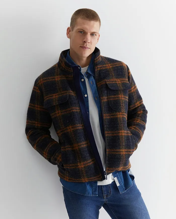 Men Sportscraft Jackets and Blazers Salford Check Wool Blend Jacket Check