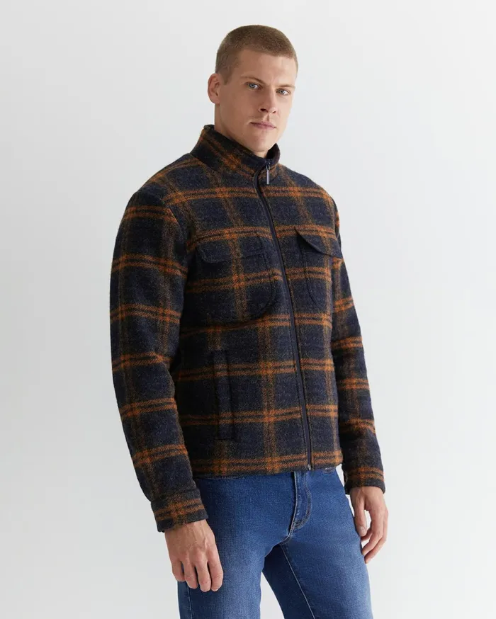 Men Sportscraft Jackets and Blazers Salford Check Wool Blend Jacket Check