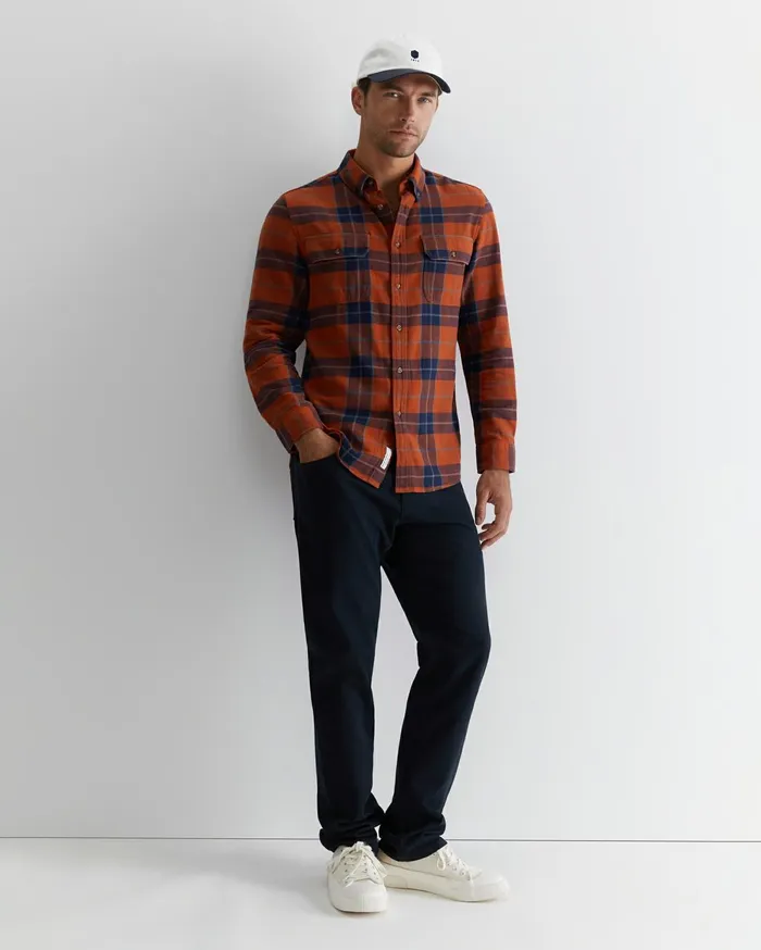 Men Sportscraft Shirts Hindsmarsh Check Shirt Orange
