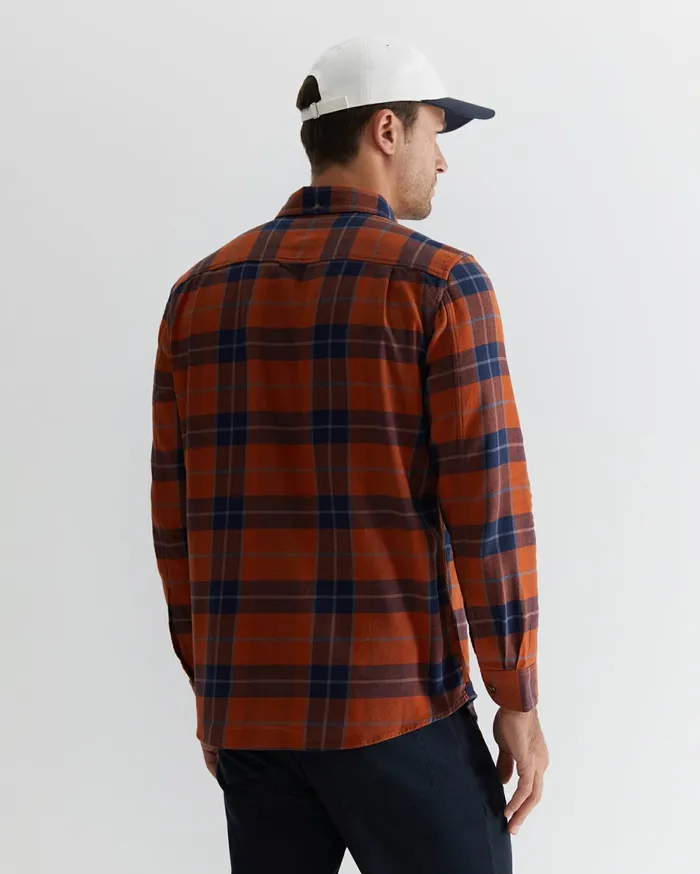 Men Sportscraft Shirts Hindsmarsh Check Shirt Orange