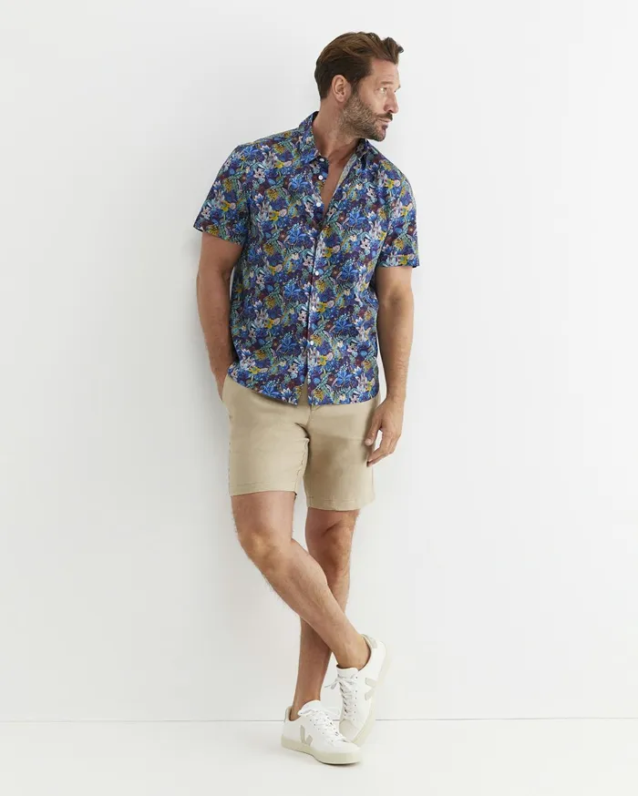 Men Sportscraft Shirts Kip Short Sleeve Liberty Shirt Multi