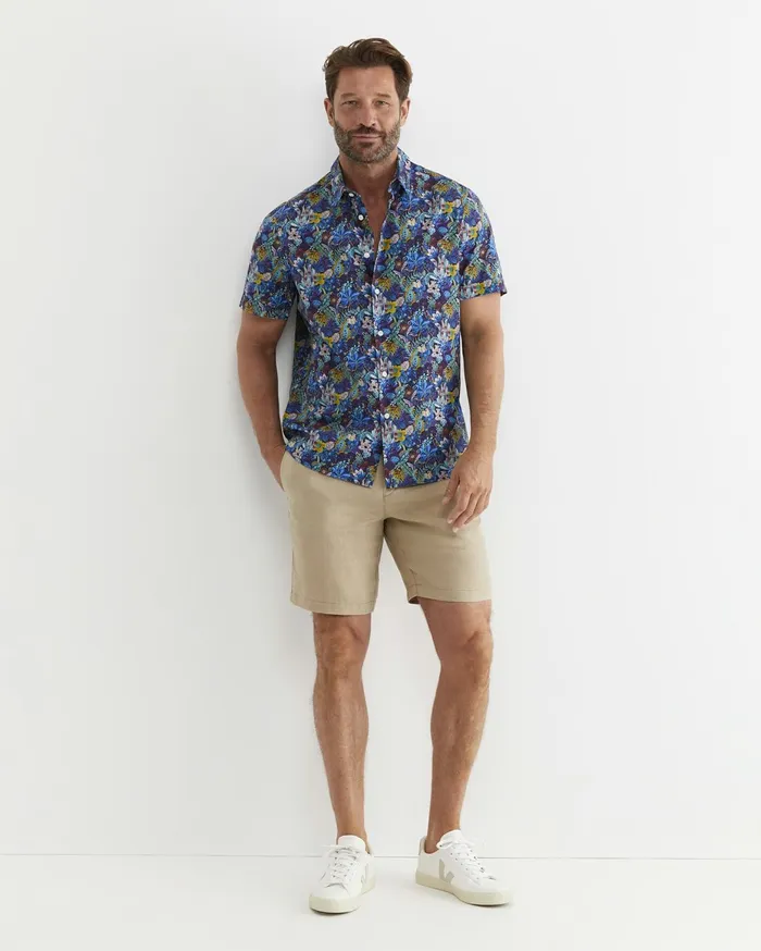 Men Sportscraft Shirts Kip Short Sleeve Liberty Shirt Multi