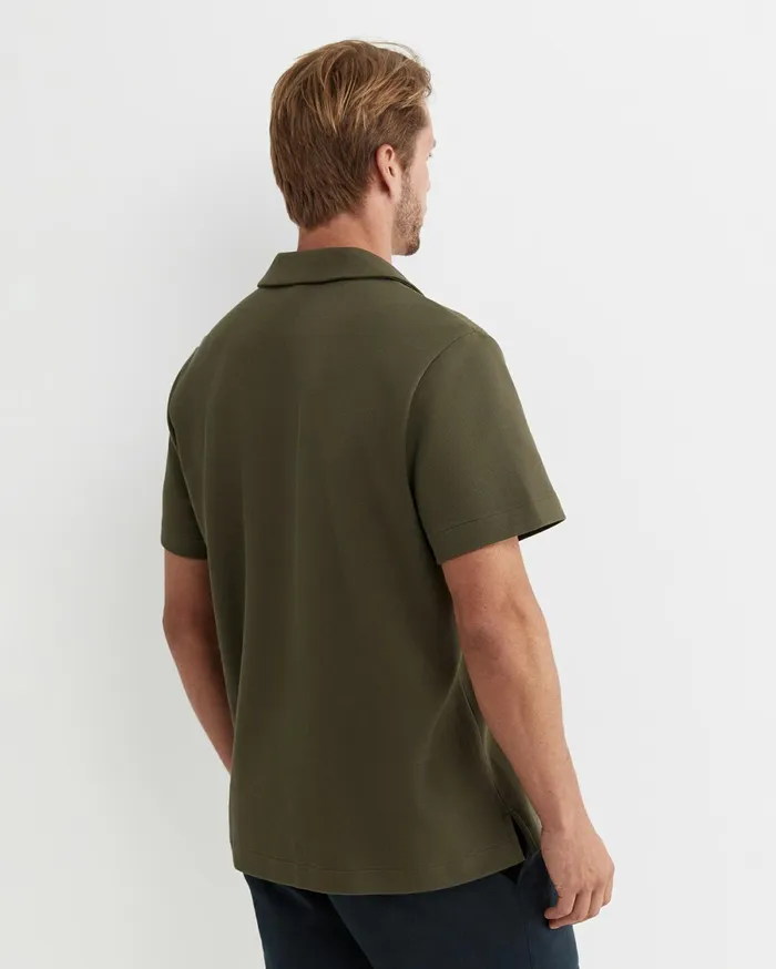 Men Sportscraft Shirts Nason Short Sleeve Pique Shirt Khaki