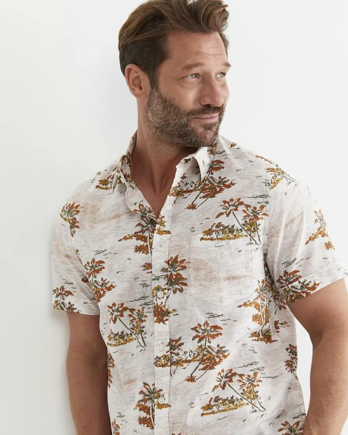 Men Sportscraft Shirts Somers Short Sleeve Cotton Shirt Multi