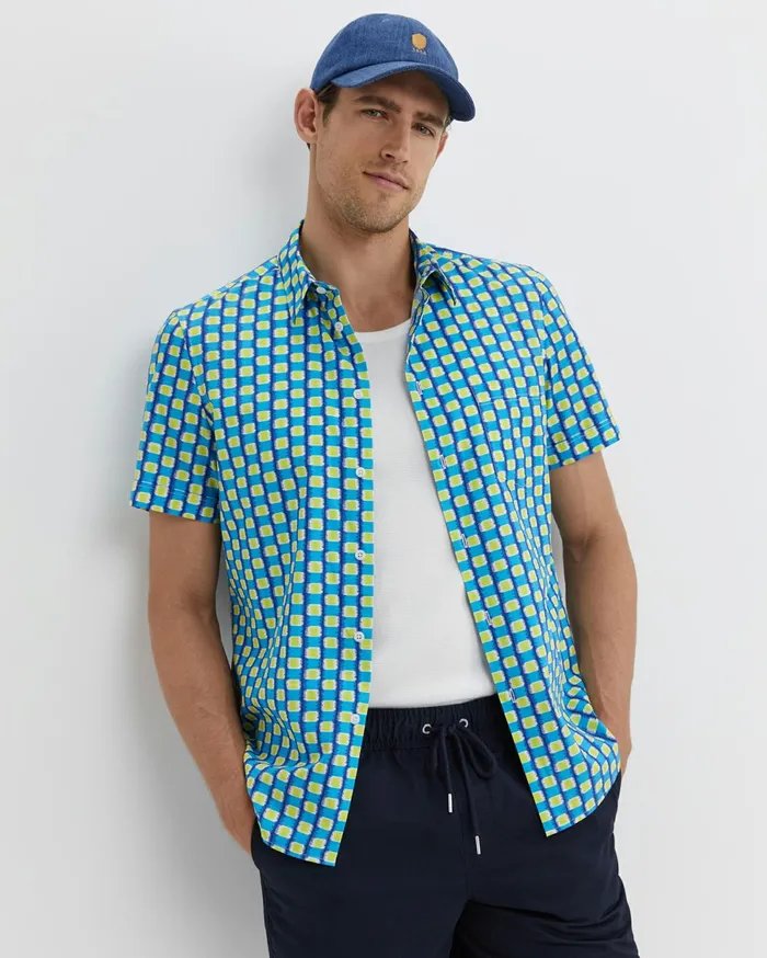 Men Sportscraft Shirts Wyn Short Sleeve Liberty Shirt Multi
