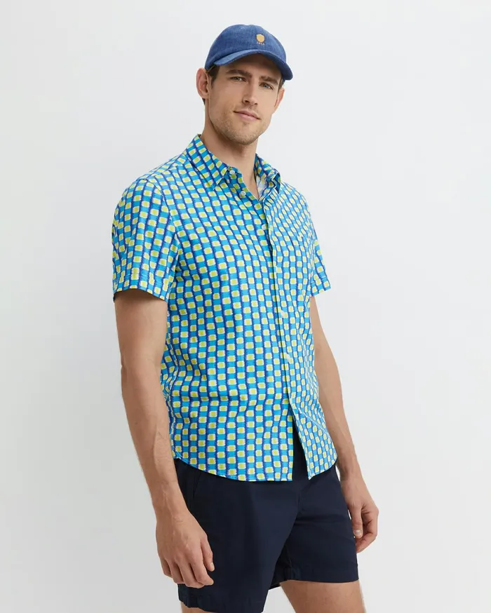Men Sportscraft Shirts Wyn Short Sleeve Liberty Shirt Multi