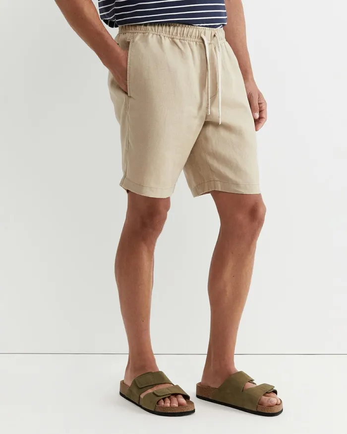 Men Sportscraft Shorts Caffery Linen Short Cappuccino