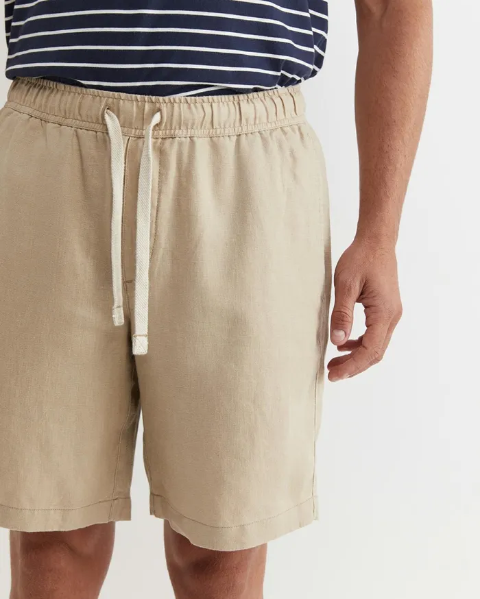 Men Sportscraft Shorts Caffery Linen Short Cappuccino