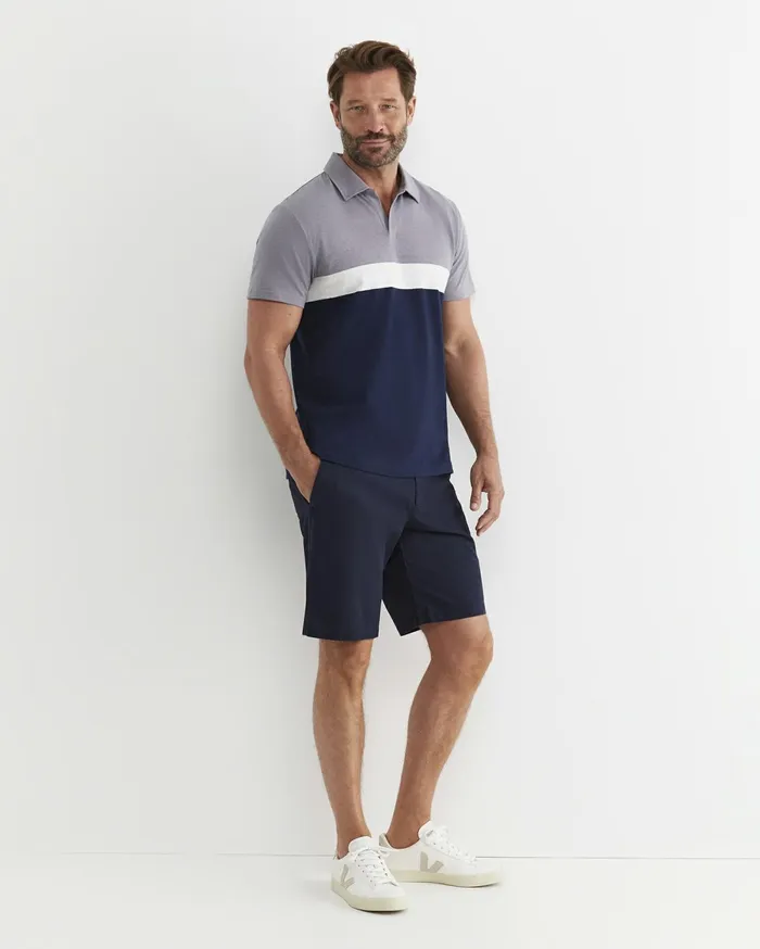 Men Sportscraft TShirts and Polos Gerard Stripe Polo Blue Multi