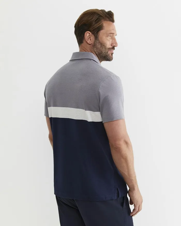 Men Sportscraft TShirts and Polos Gerard Stripe Polo Blue Multi