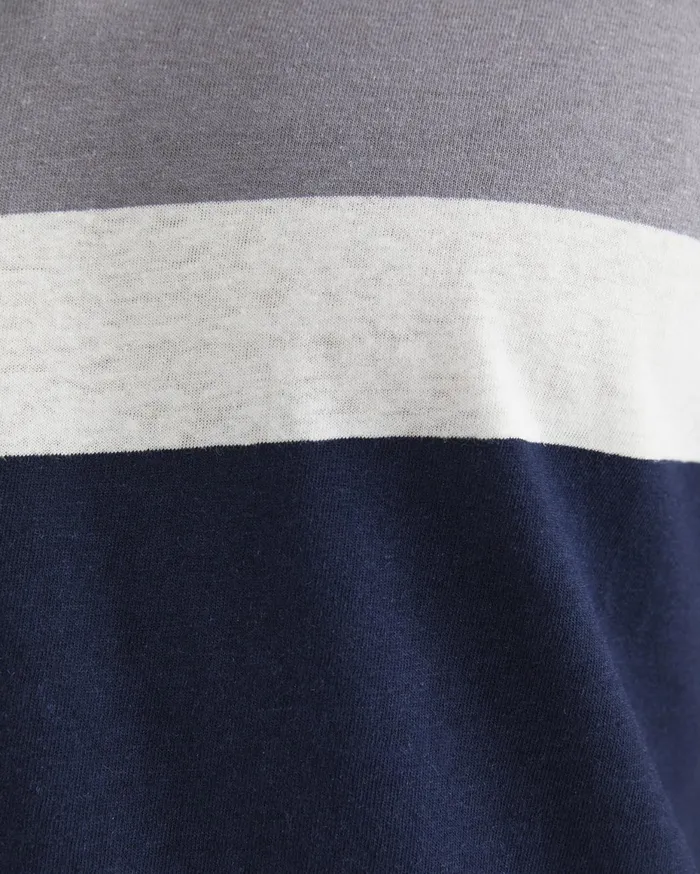Men Sportscraft TShirts and Polos Gerard Stripe Polo Blue Multi