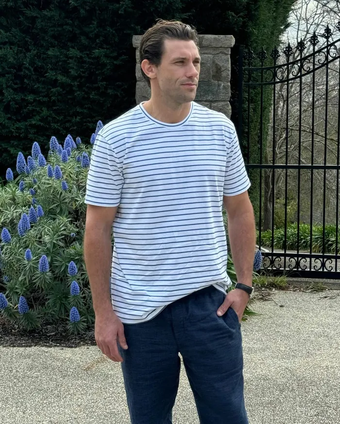 Men Sportscraft TShirts and Polos Supersoft Tee Whitenavy