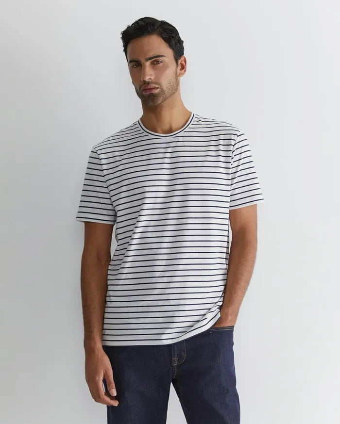 Men Sportscraft TShirts and Polos Supersoft Tee Whitenavy