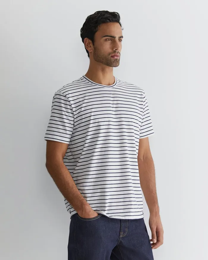 Men Sportscraft TShirts and Polos Supersoft Tee Whitenavy