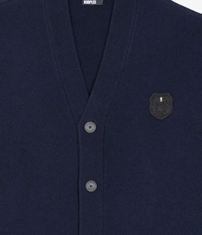 Men Sweaters THE KOOPLES Navy Blue Wool Cardigan Men Sweaters THE KOOPLES Navy Blue Wool Cardigan