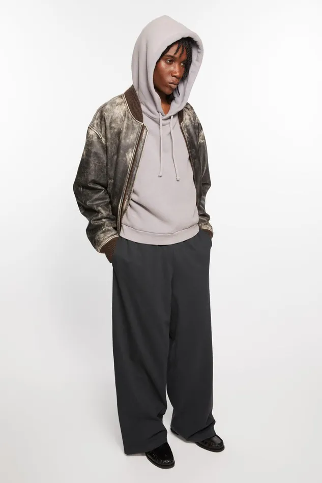 Men Sweatpant Logo Stamp Black Acne Studios Trousers