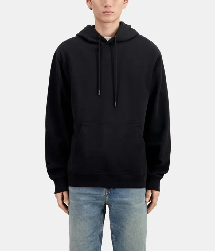 Men Sweatshirts and Sweatpants THE KOOPLES Black Hoodie With Flower Skull Serigraphy