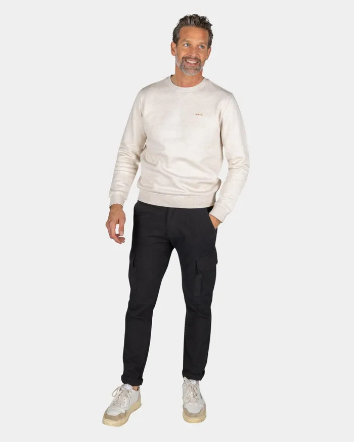 Men Sweatshirts NZA New Zealand Auckland Ecru Crew Neck Sweater 8211 Powder Sand