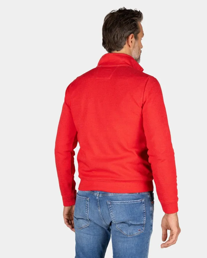 Men Sweatshirts NZA New Zealand Auckland Red Fleece Sweater With HalfZip 8211 Reef Red Men Sweatshirts NZA New Zealand Auckland Red Fleece Sweater With HalfZip 8211 Reef Red