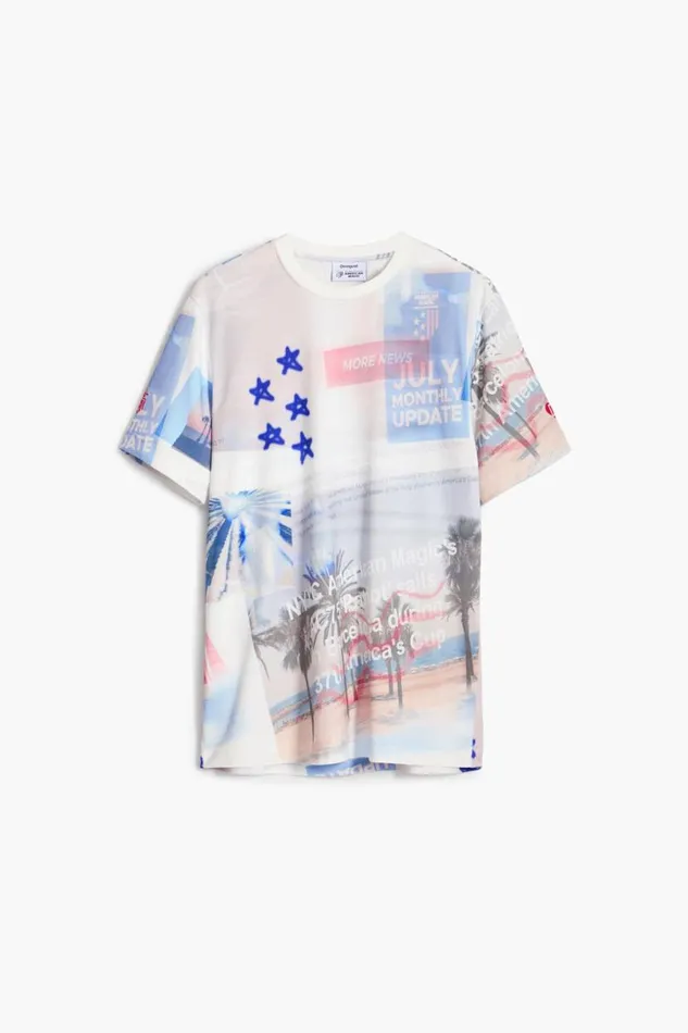 Men Tshirts Desigual American Magic Printed Tshirt