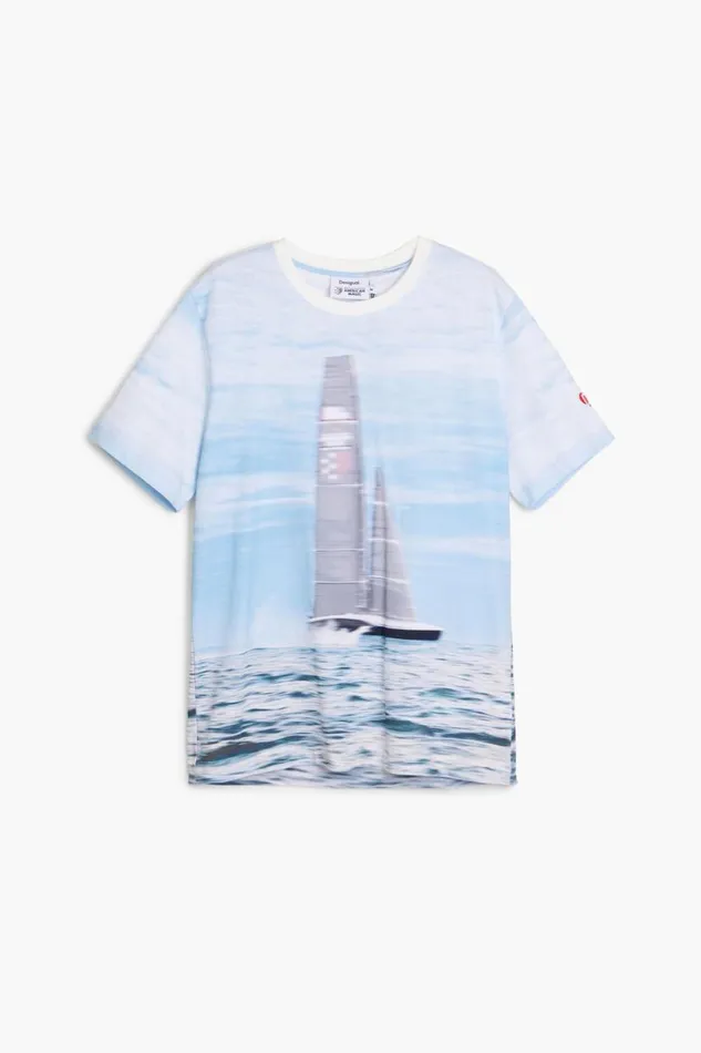 Men Tshirts Desigual American Magic Sailboat Tshirt