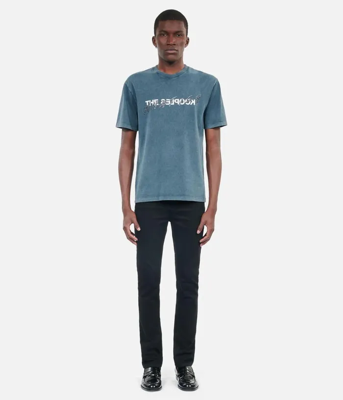 Men Tshirts THE KOOPLES Blue What Is Tshirt With Studs Men Tshirts THE KOOPLES Blue What Is Tshirt With Studs