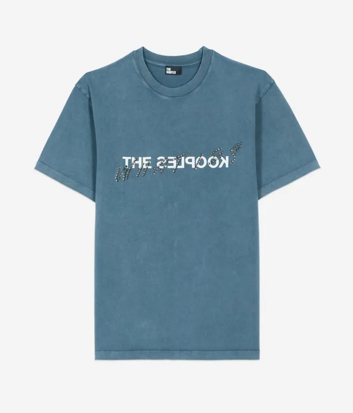 Men Tshirts THE KOOPLES Blue What Is Tshirt With Studs Men Tshirts THE KOOPLES Blue What Is Tshirt With Studs