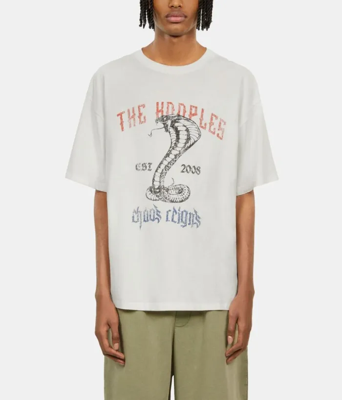 Men Tshirts THE KOOPLES Ecru Tshirt With Chaos Snake Serigraphy Men Tshirts THE KOOPLES Ecru Tshirt With Chaos Snake Serigraphy