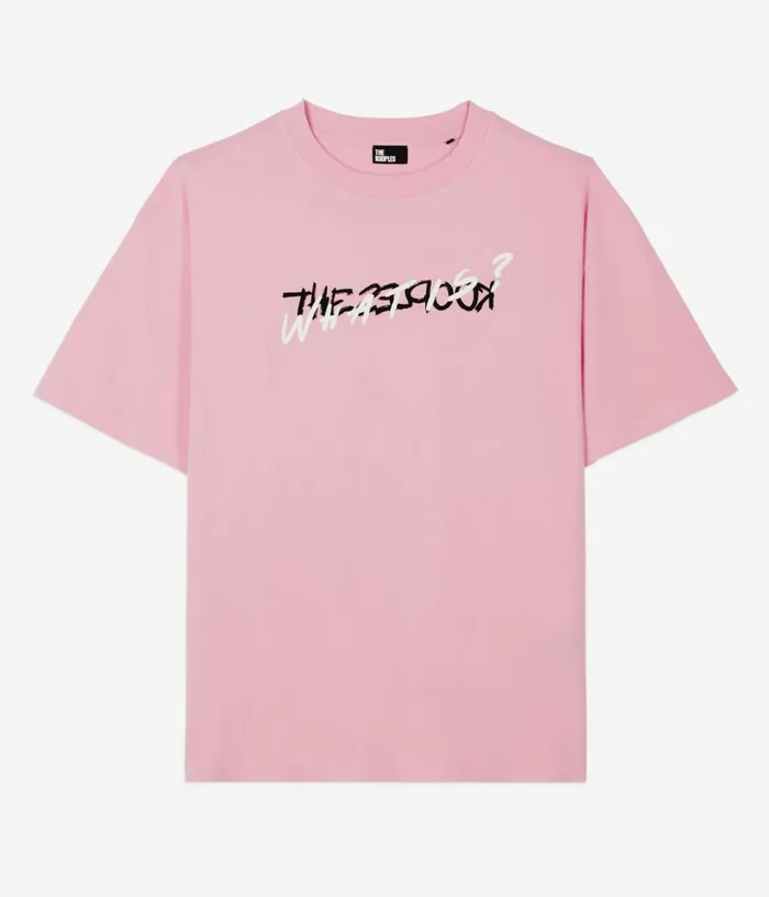 Men Tshirts THE KOOPLES Light Pink What Is Handwritten Serigraphy Tshirt