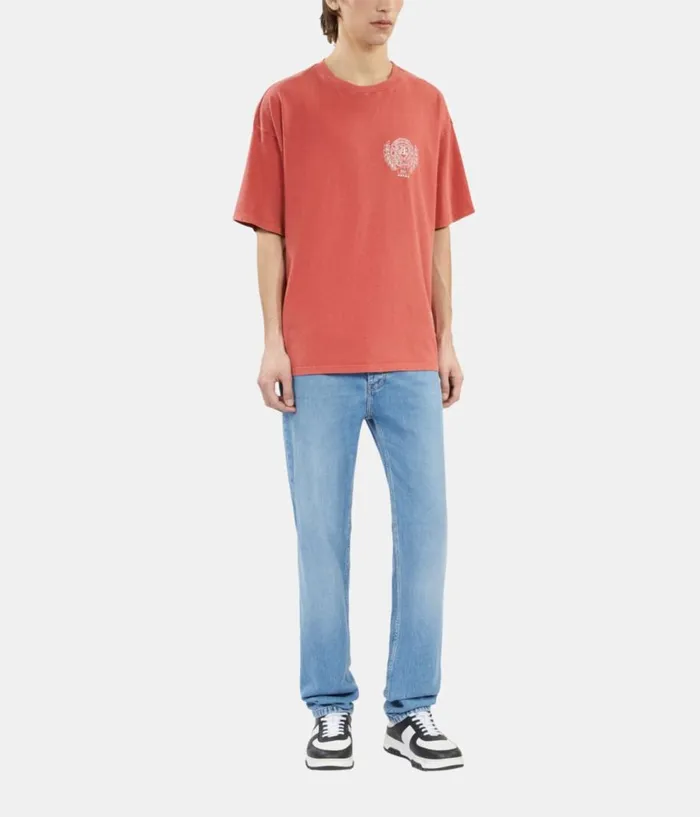 Men Tshirts THE KOOPLES Red Tshirt With Blazon Serigraphy