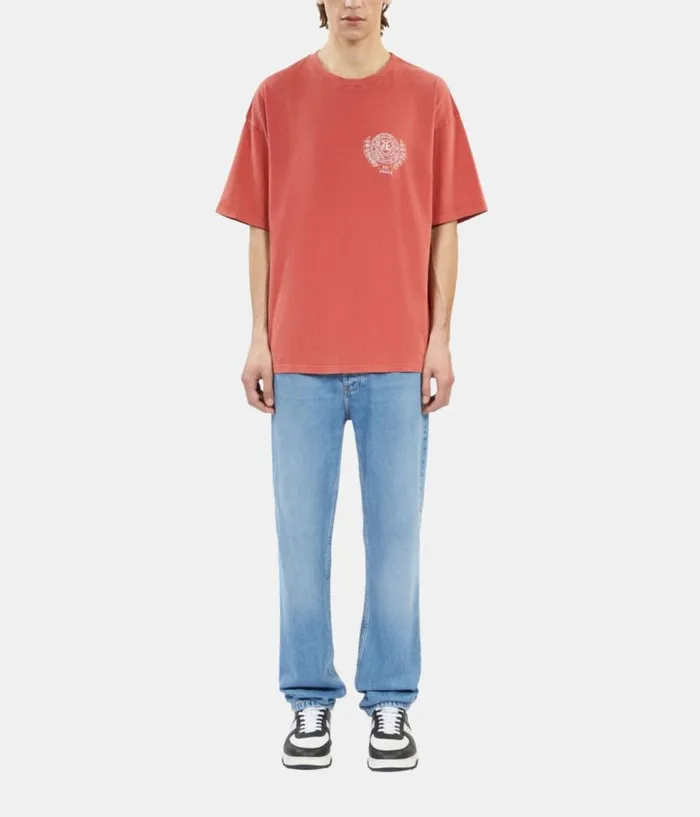 Men Tshirts THE KOOPLES Red Tshirt With Blazon Serigraphy